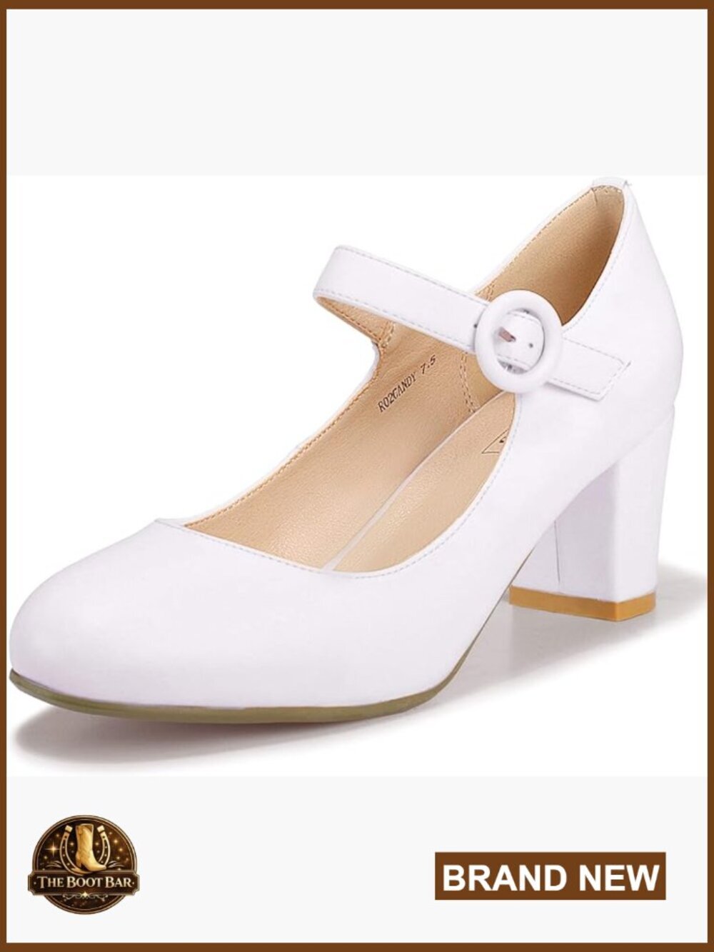 Women's Mary Jane Pumps Low Block Heels Closed Toe Office Work Wedding